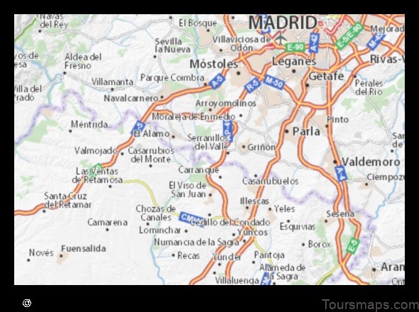 Map of Batres Spain