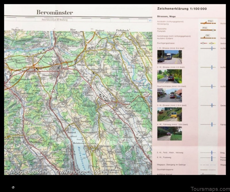 Map of Beromünster Switzerland