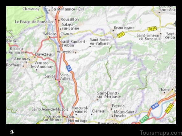 explore the charming town of chateauneuf de galaure with this detailed map