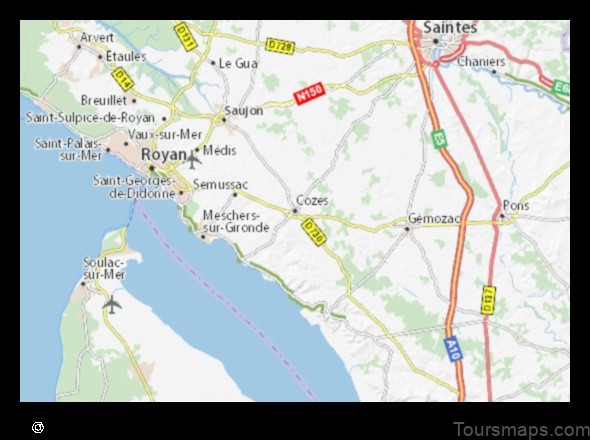 explore the charming town of cozes france with this detailed map.