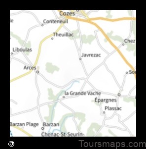 Map of Cozes France