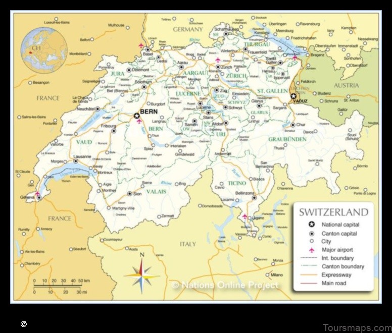 Map of Egnach Switzerland