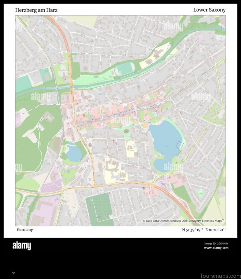 Map of Herzberg am Harz Germany