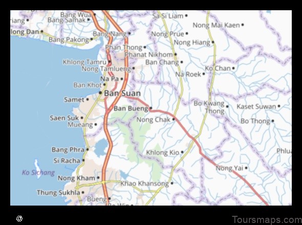 Bu Rang Map Explore Bueng Bun Thailand with this detailed map - ToursMaps.com